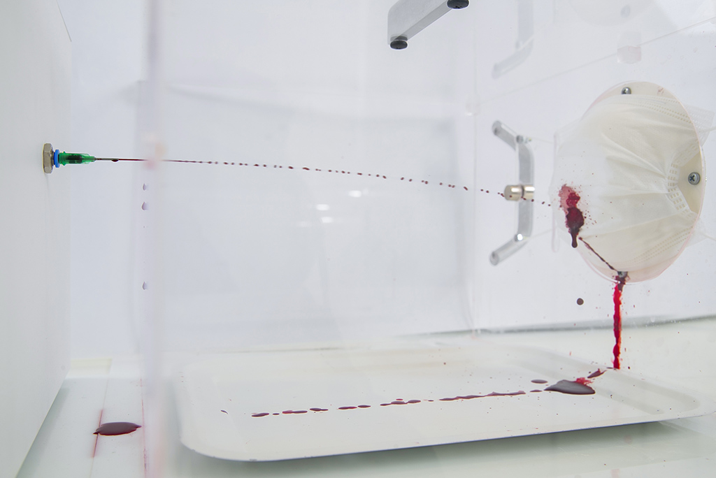 A splash of synthetic blood