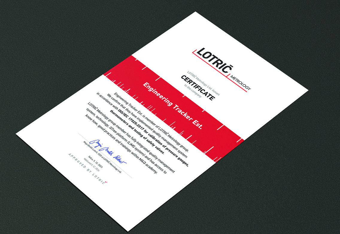 Engineering Tracker Est - LOTRIČ Metrology